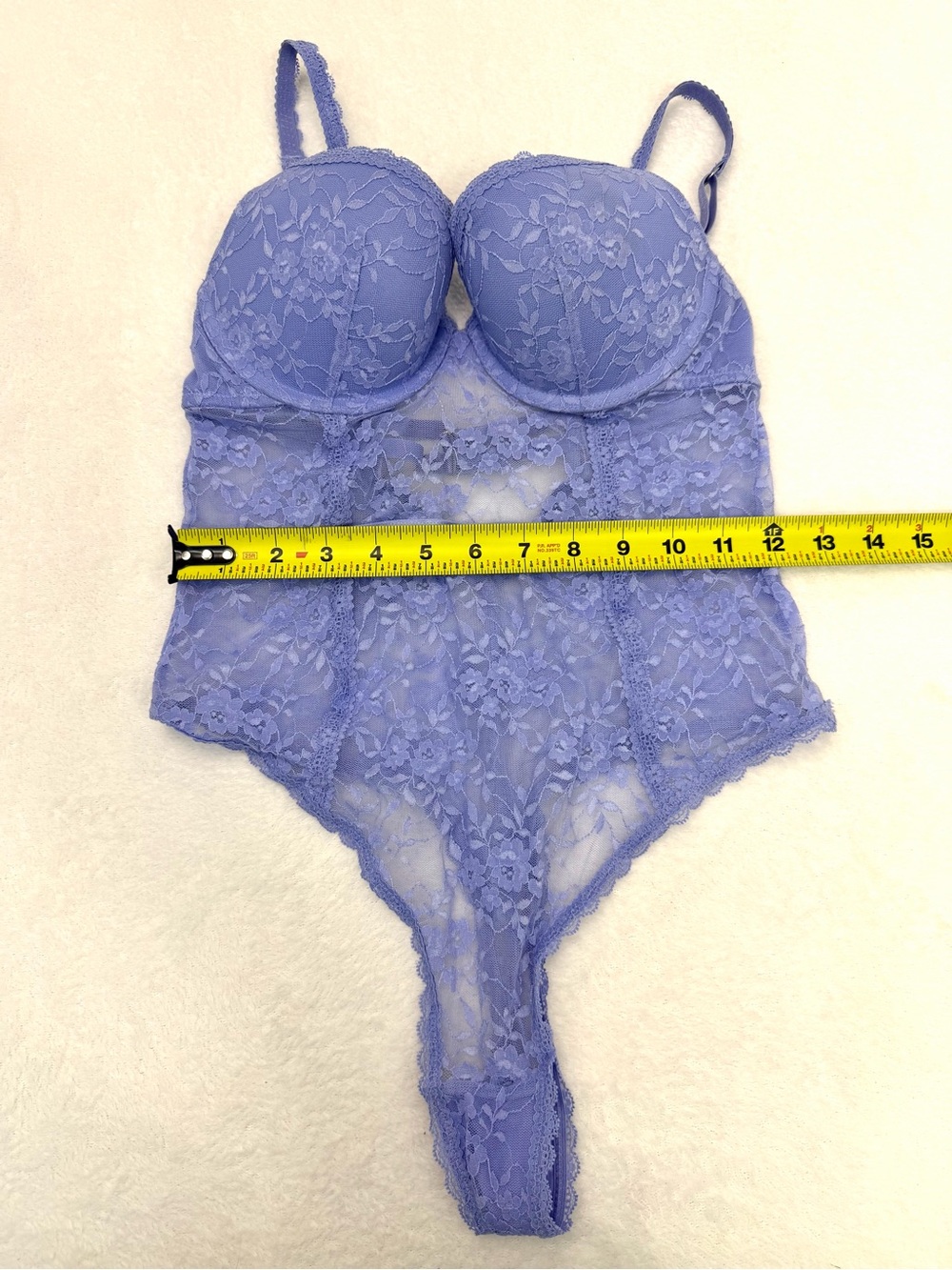 Women Purple Floral Lace Lingerie Teddy Bodysuit Padded Underwire Thong One Piec - Picture 3 of 5